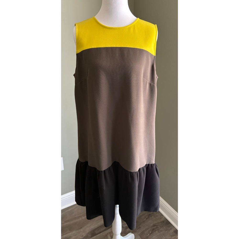 Ann Taylor LOFT Women's‎ Multicolor Sleeveless Ruffle Hem Shift Dress Size 12